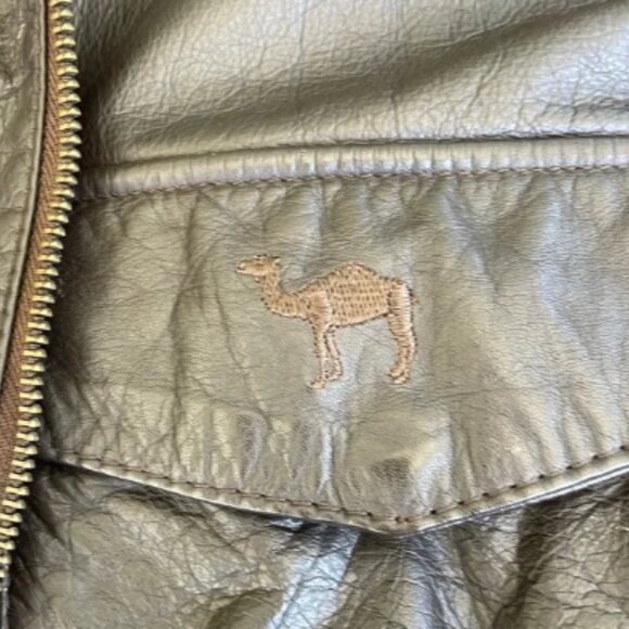 Brown Bomber Jacket with Ribbed Waistband - Picture 5 of 6